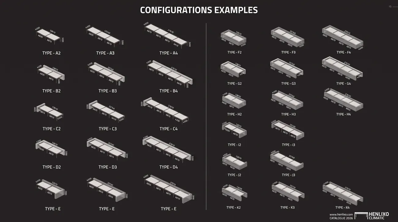 Pergola configuration examples